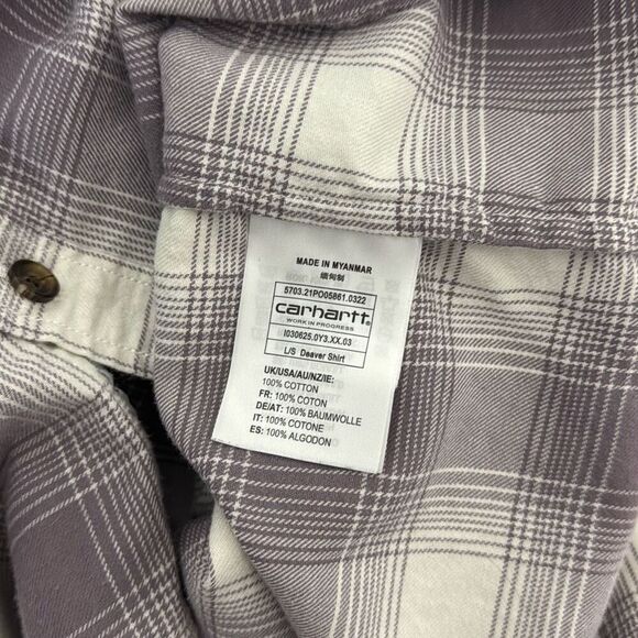 Carhartt WIP cotton shirt Deaver Shirt L - Picture 6 of 6